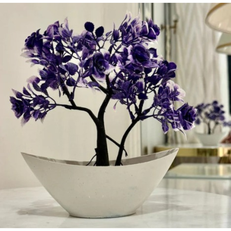 Miniature Tree planter for Home and Office Decor - Purple Rose