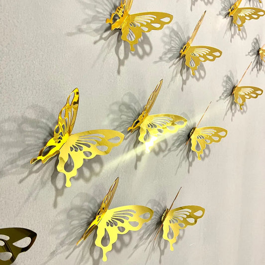 DIY 3D New 2025 Acrylic Mirror Butterflies for Wall Decor